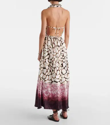 Dries Van Noten Printed silk twill maxi dress | Thumbnail 2