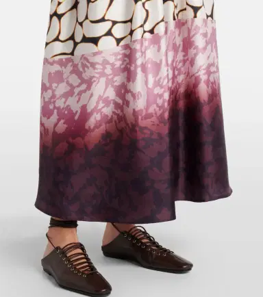 Dries Van Noten Printed silk twill maxi dress | Thumbnail 5