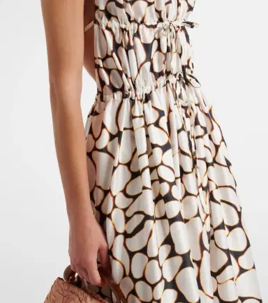 Dries Van Noten Printed silk twill maxi dress | Thumbnail 6
