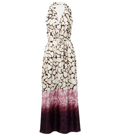 Dries Van Noten Printed silk twill maxi dress | Thumbnail 1