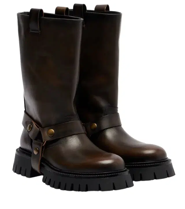 Golden Goose Kurt leather biker boots