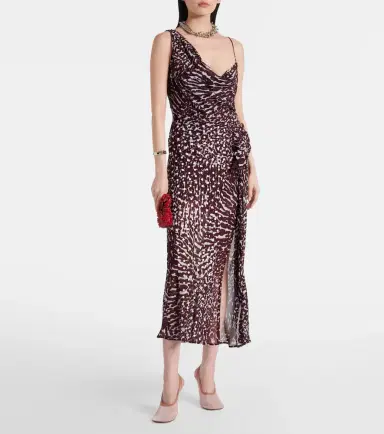 Dries Van Noten Printed draped one-shoulder midi dress | Thumbnail 2