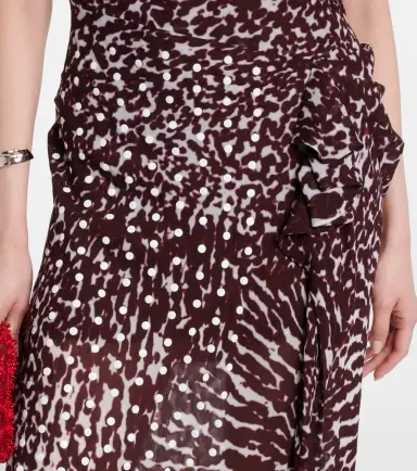 Dries Van Noten Printed draped one-shoulder midi dress | Thumbnail 4