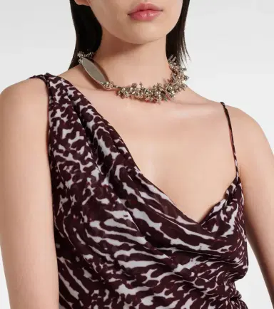 Dries Van Noten Printed draped one-shoulder midi dress | Thumbnail 5