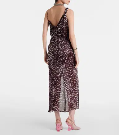 Dries Van Noten Printed draped one-shoulder midi dress | Thumbnail 6