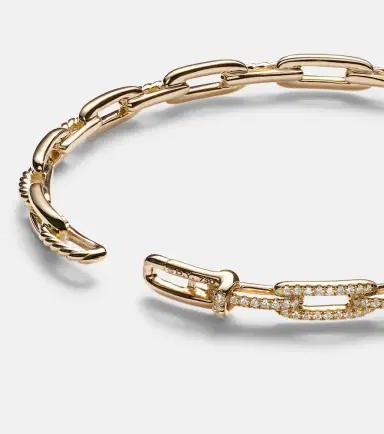 David Yurman Stax Chain Link 18kt gold bracelet with diamonds | Thumbnail 2 David Yurman Stax Chain Link 18kt gold bracelet with diamonds | Thumbnail 2