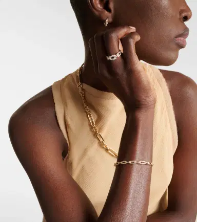 David Yurman Stax Chain Link 18kt gold bracelet with diamonds | Thumbnail 3 David Yurman Stax Chain Link 18kt gold bracelet with diamonds | Thumbnail 3