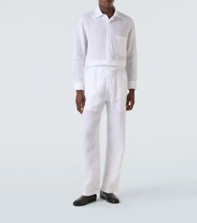 Saman Amel Linen wide-leg pants | Thumbnail 4 Saman Amel Linen wide-leg pants | Thumbnail 4