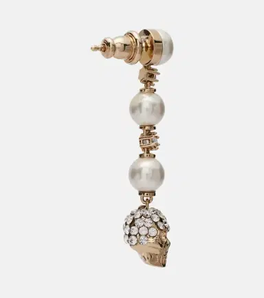 Alexander McQueen Skull crystal-embellished drop earrings | Thumbnail 2