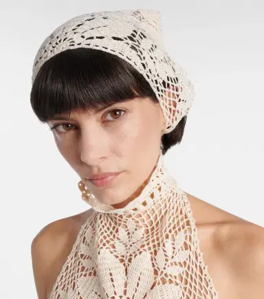 Magda Butrym Crochet cotton scarf | Thumbnail 3 Magda Butrym Crochet cotton scarf | Thumbnail 3