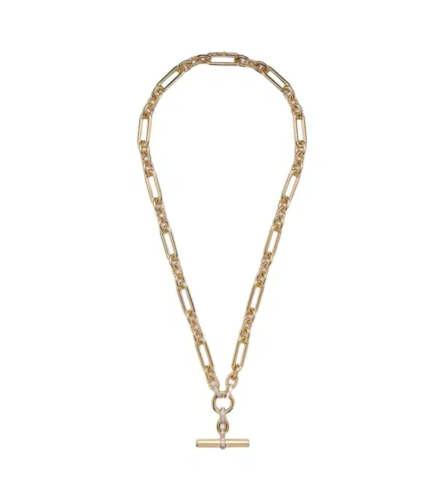 David Yurman Lexington 18kt gold chain necklace with diamonds