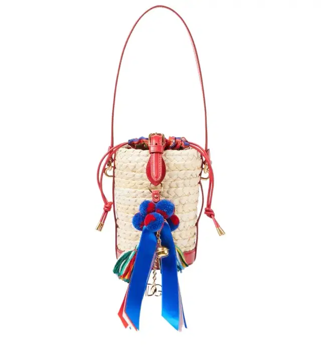 Dolce & Gabbana Taormina Carla Medium raffia bucket bag