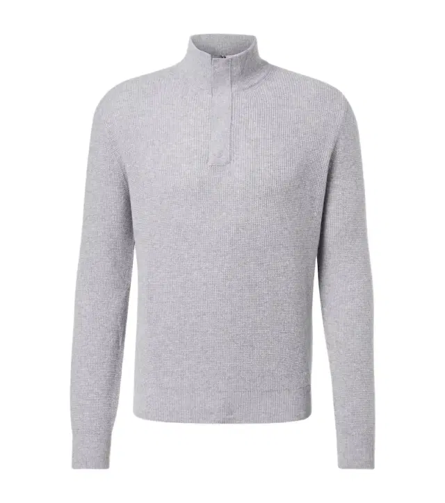 Canali Waffle-knit wool and cashmere sweater