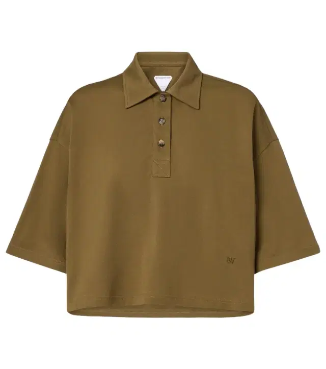 Bottega Veneta Cropped cotton polo shirt