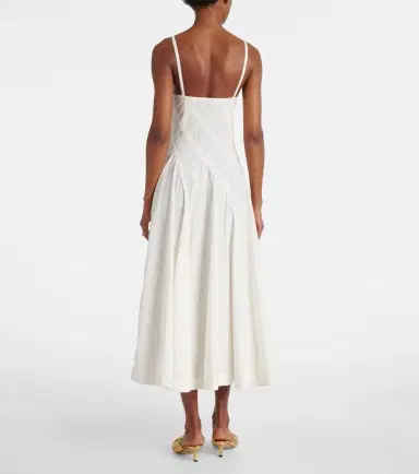 Bottega Veneta Paneled cotton-blend midi dress | Thumbnail 4