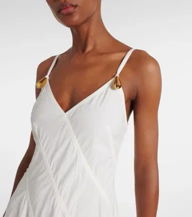 Bottega Veneta Paneled cotton-blend midi dress | Thumbnail 5