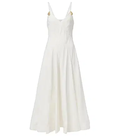 Bottega Veneta Paneled cotton-blend midi dress | Thumbnail 1