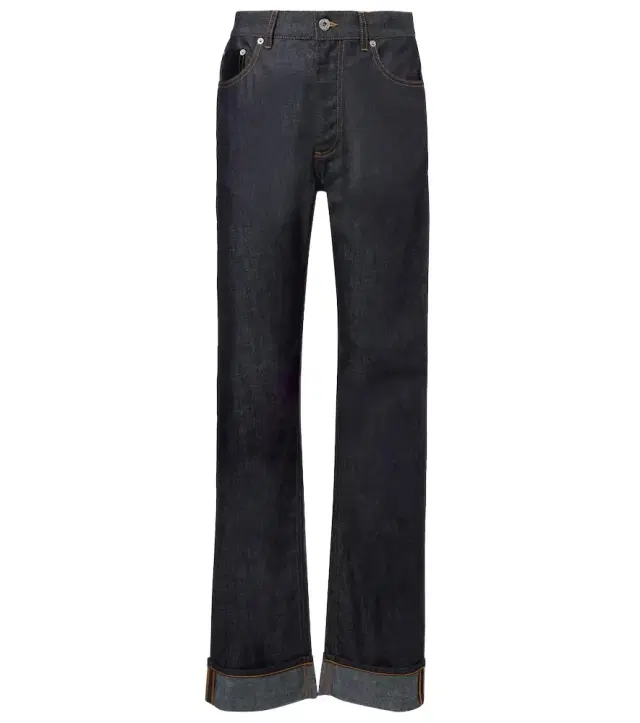 Mid-rise straight jeans