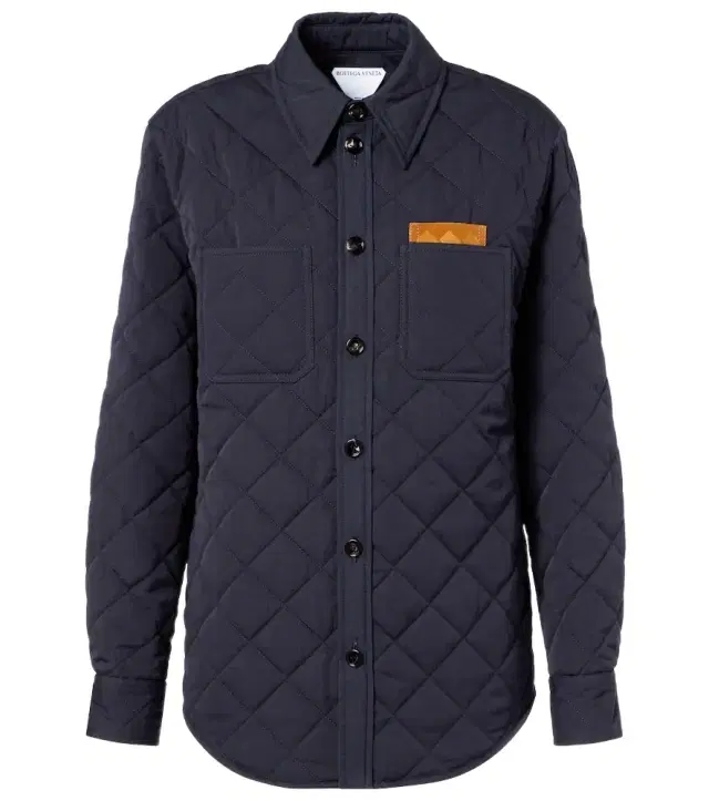Quilted cotton-blend overshirt