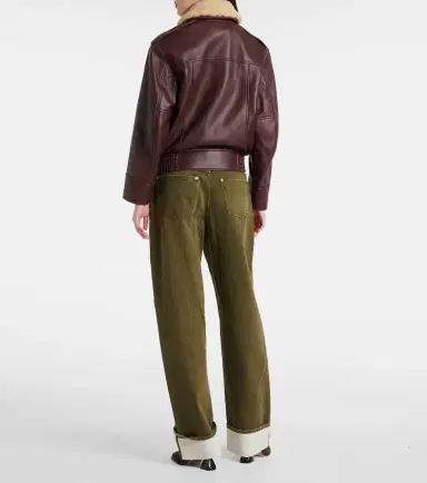 Bottega Veneta Shearling-trimmed leather jacket | Thumbnail 3