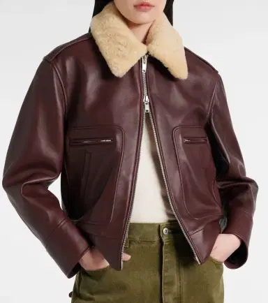 Bottega Veneta Shearling-trimmed leather jacket | Thumbnail 5