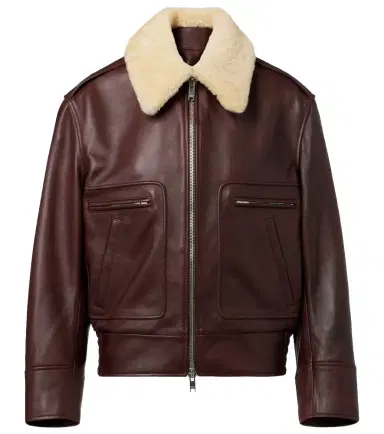 Bottega Veneta Shearling-trimmed leather jacket | Thumbnail 1