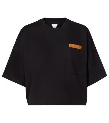 Bottega Veneta Cropped cotton jersey T-shirt | Thumbnail 1 Bottega Veneta Cropped cotton jersey T-shirt | Thumbnail 1