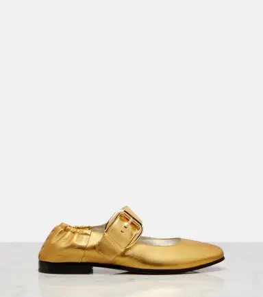 Bottega Veneta Amy metallic leather Mary Jane flats | Thumbnail 3 Bottega Veneta Amy metallic leather Mary Jane flats | Thumbnail 3