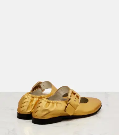 Bottega Veneta Amy metallic leather Mary Jane flats | Thumbnail 4 Bottega Veneta Amy metallic leather Mary Jane flats | Thumbnail 4