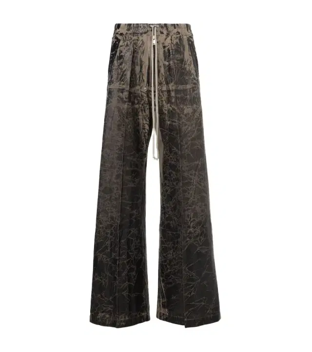 Rick Owens DRKSHDW coated cotton wide-leg pants