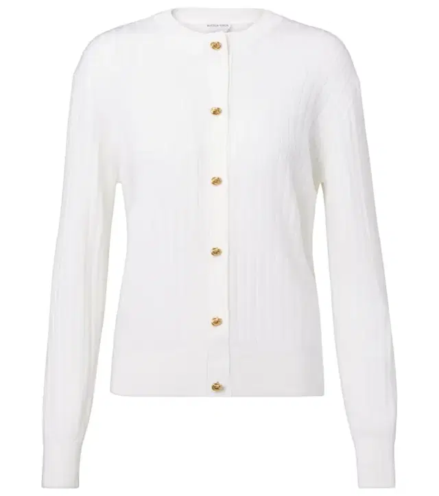 Knot ribbed-knit wool cardigan
