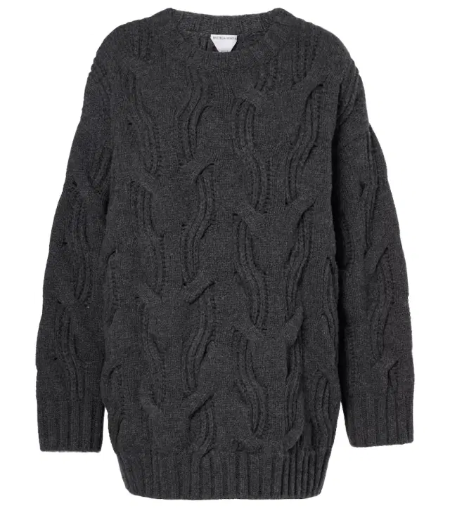 Cable-knit wool sweater