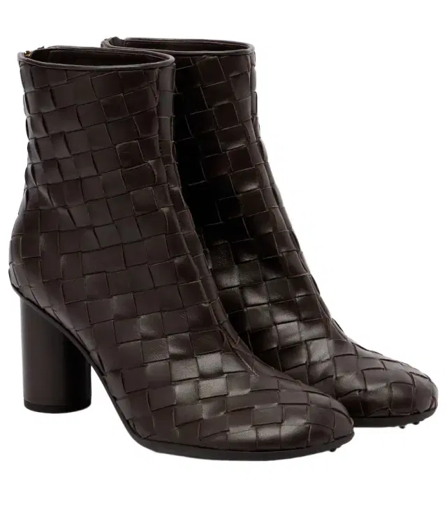 Bottega Veneta Atomic 75 Intrecciato leather ankle boots