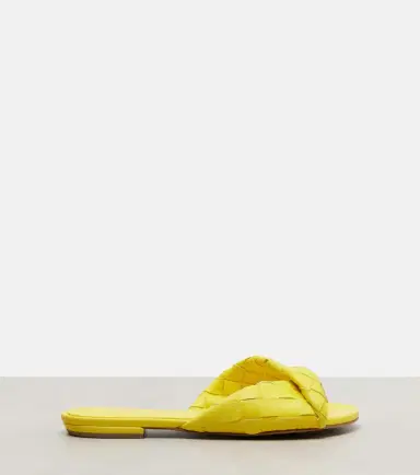 Bottega Veneta Blink Intrecciato leather slides | Thumbnail 2