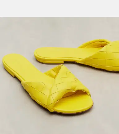 Bottega Veneta Blink Intrecciato leather slides | Thumbnail 3