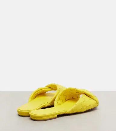 Bottega Veneta Blink Intrecciato leather slides | Thumbnail 4