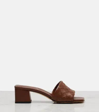 Bottega Veneta Parco 45 Intrecciato leather mules | Thumbnail 2