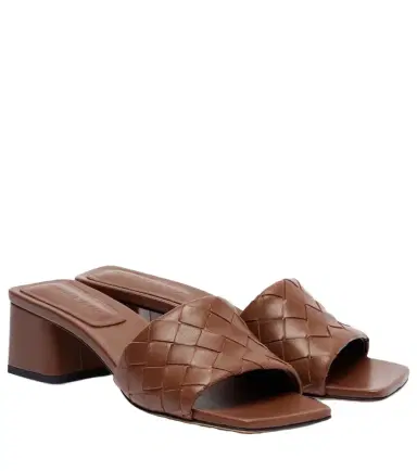 Bottega Veneta Parco 45 Intrecciato leather mules | Thumbnail 1