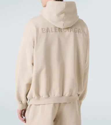 Balenciaga Logo cotton fleece hoodie | Thumbnail 6 Balenciaga Logo cotton fleece hoodie | Thumbnail 6