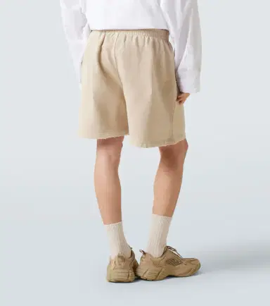 Balenciaga Back distressed logo cotton shorts | Thumbnail 2