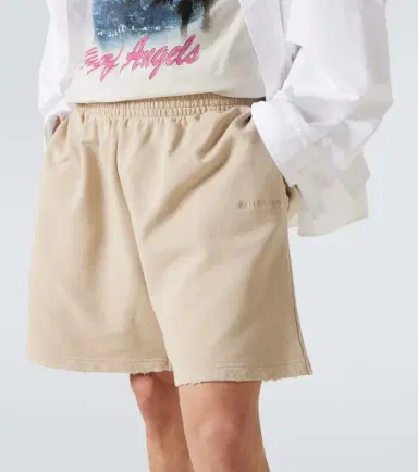 Balenciaga Back distressed logo cotton shorts | Thumbnail 3