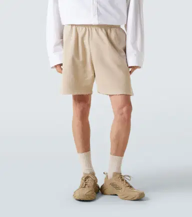 Balenciaga Back distressed logo cotton shorts | Thumbnail 4