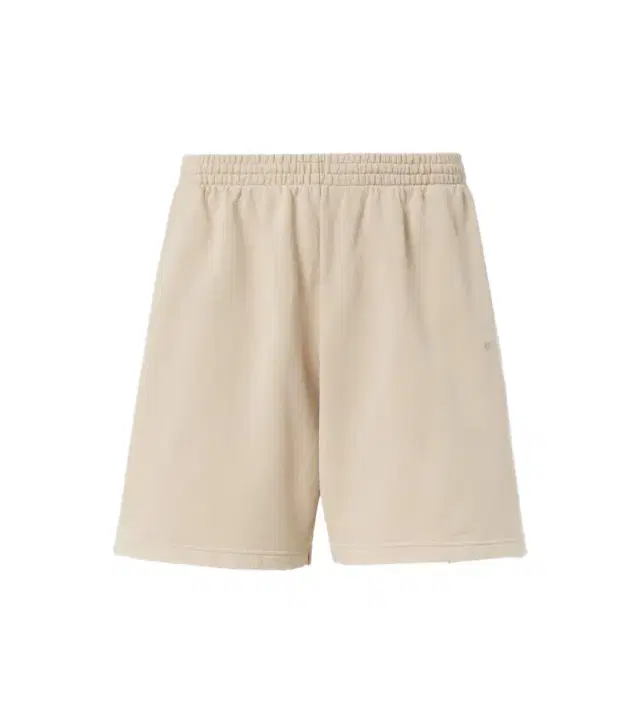 Back distressed logo cotton shorts