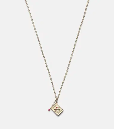 Sydney Evan Perfect Match 14kt gold necklace with diamonds and rubies | Thumbnail 3 Sydney Evan Perfect Match 14kt gold necklace with diamonds and rubies | Thumbnail 3