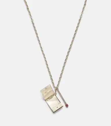 Sydney Evan Perfect Match 14kt gold necklace with diamonds and rubies | Thumbnail 5 Sydney Evan Perfect Match 14kt gold necklace with diamonds and rubies | Thumbnail 5