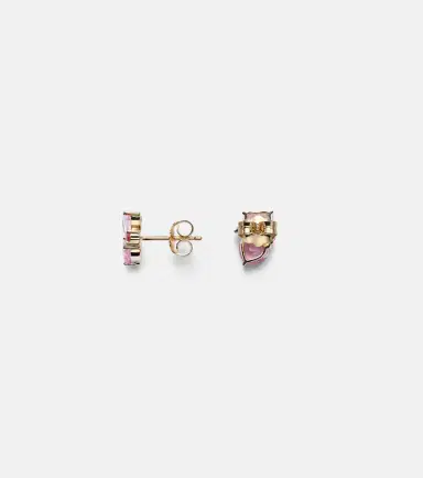 Sydney Evan 14kt gold earrings with sapphires and diamonds | Thumbnail 2
