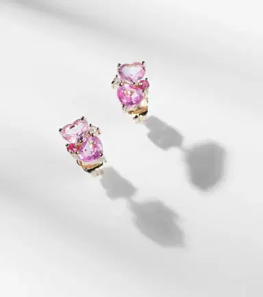Sydney Evan 14kt gold earrings with sapphires and diamonds | Thumbnail 5