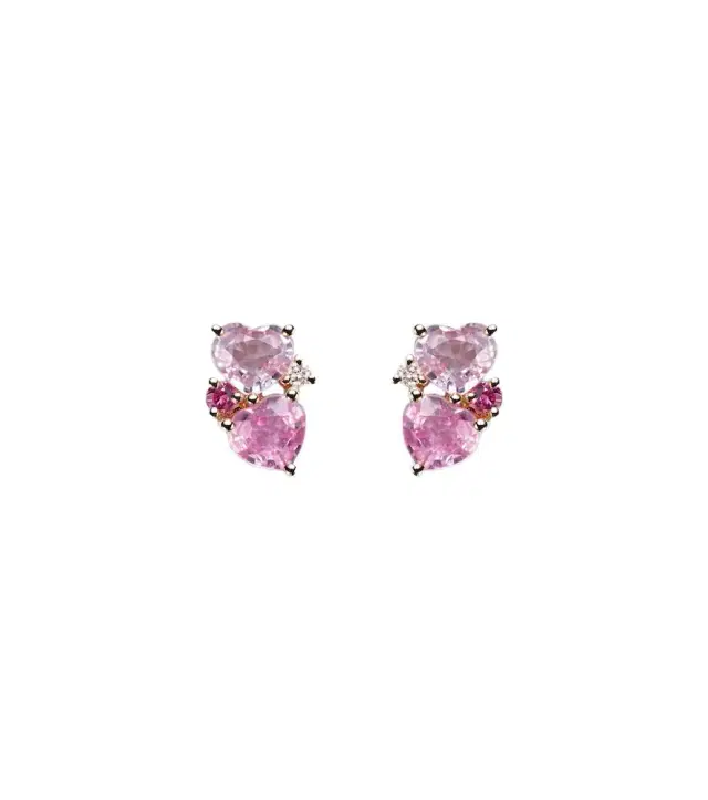 Sydney Evan 14kt gold earrings with sapphires and diamonds