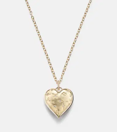 Sydney Evan Puffy Icon Heart 14kt gold pendant with diamonds | Thumbnail 2 Sydney Evan Puffy Icon Heart 14kt gold pendant with diamonds | Thumbnail 2