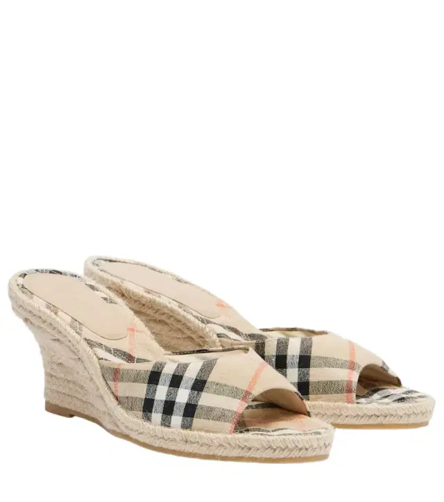 Burberry Check espadrille wedges